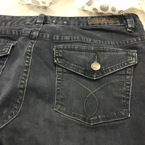 CALVIN KLEIN Leanboot Dark Wash Jeans - Size 12 - Picture 6 of 7